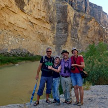 Alfred, Marion, Elmar and Ilse in the canyon